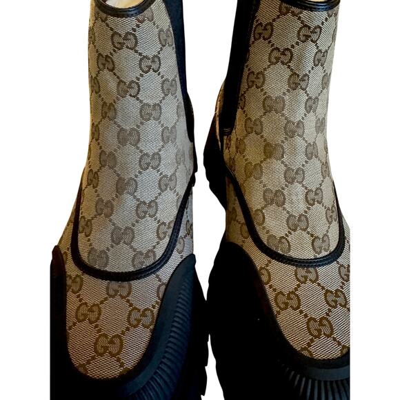 Gucci NWB Monogram Canvas Novo Chelsea Boots - Picture 3 of 8